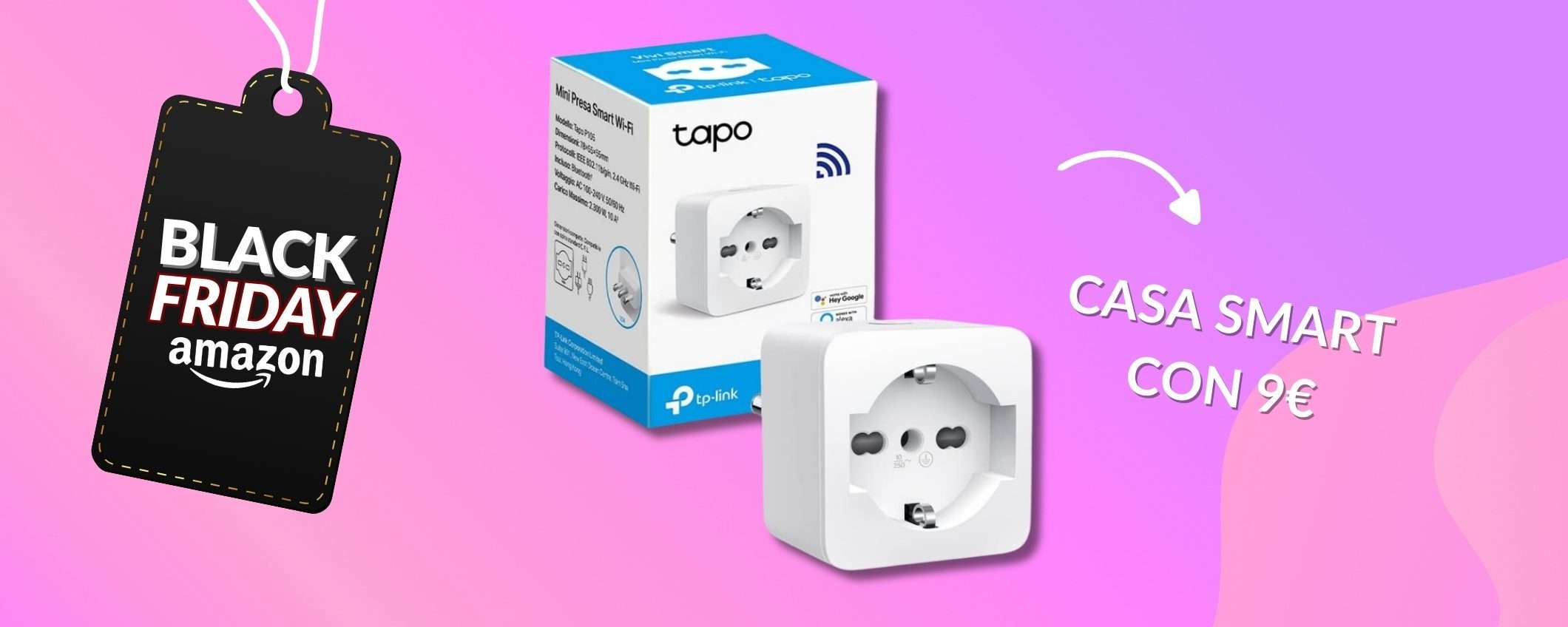 Tapo P105 per una presa smart che con 9€ trasforma la casa (Amazon) Tapo P105 per una presa smart che con 9€ trasforma la casa (Amazon)
