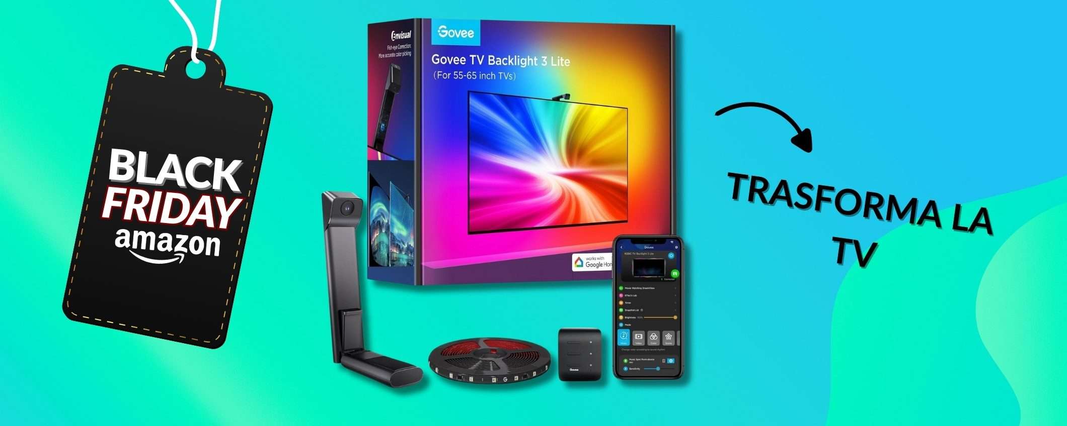 Govee LED TV 3 Lite e trasformi il televisiore: kit in promo Black Friday Govee LED TV 3 Lite e trasformi il televisiore: kit in promo Black Friday