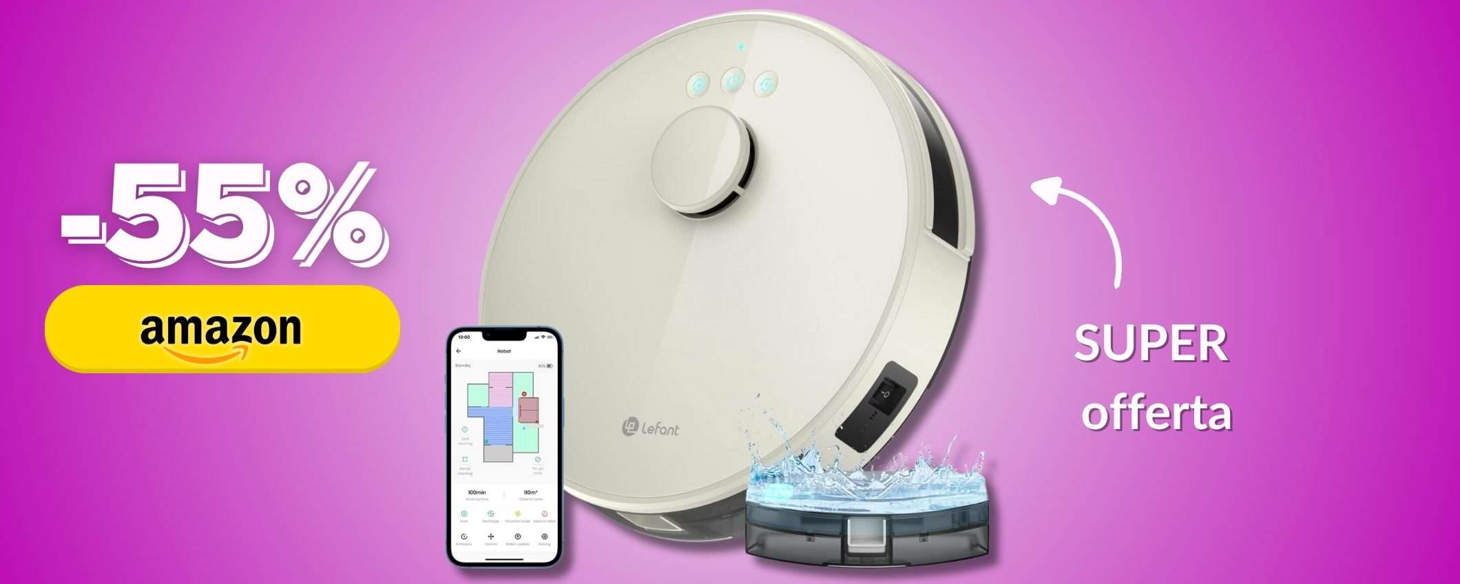 LEFANT M1 spazza via il prezzo: 55% di sconto per il robot 2in1 LEFANT M1 spazza via il prezzo: 55% di sconto per il robot 2in1