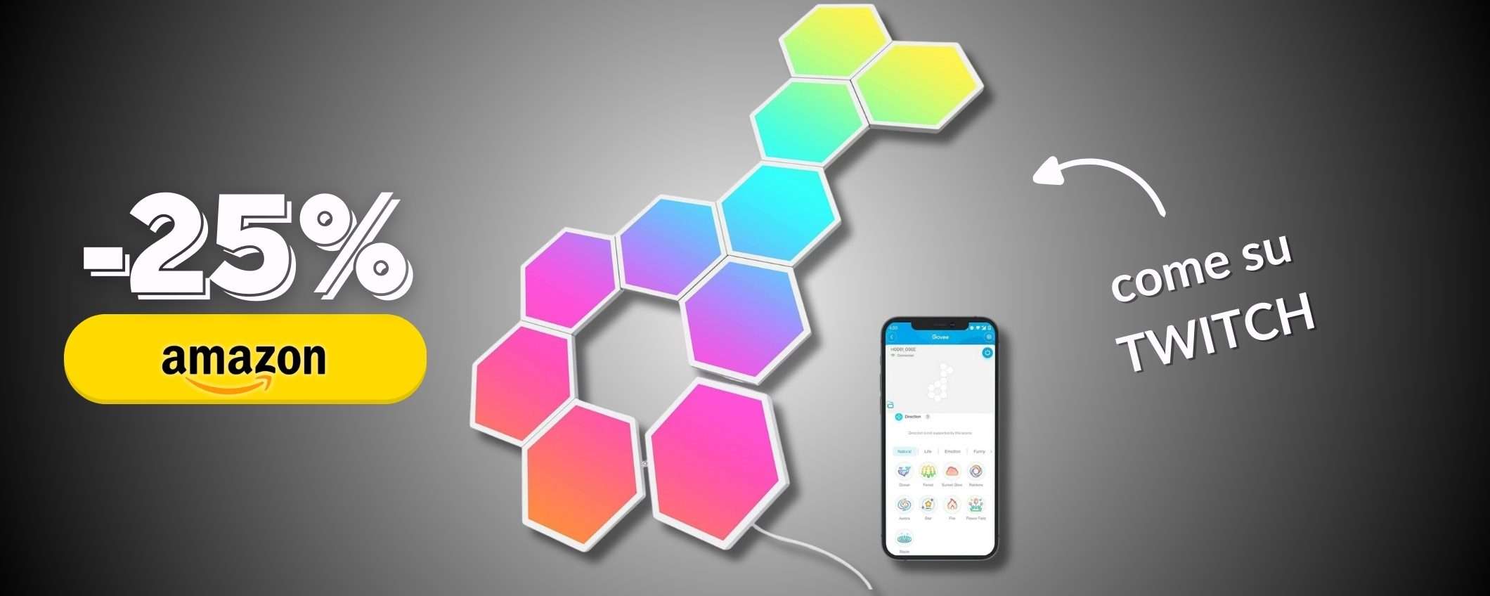 Pannelli Luminosi come quelli su Twitch: set Govee futuristico (-25%) Pannelli Luminosi come quelli su Twitch: set Govee futuristico (-25%)