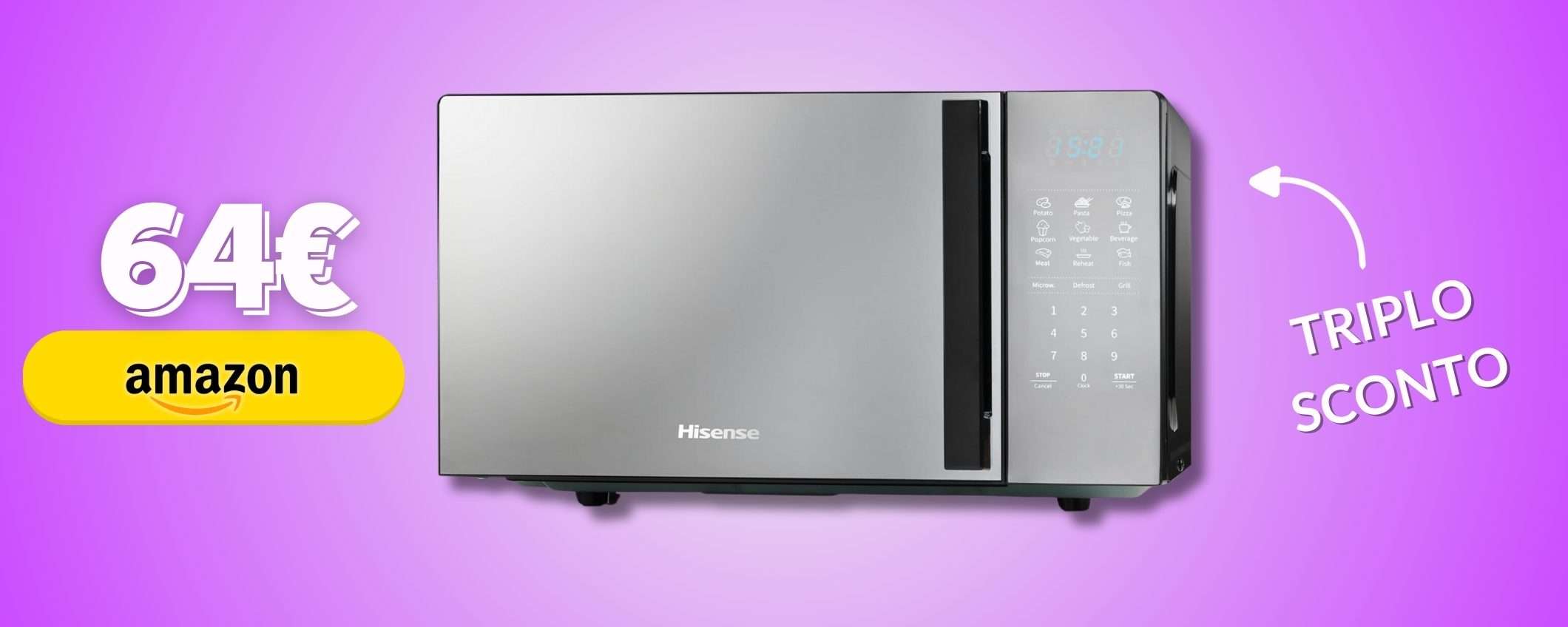 Occasione Hisense: microonde 20L 700W a soli 64€ su Amazon, approfittane Occasione Hisense: microonde 20L 700W a soli 64€ su Amazon, approfittane