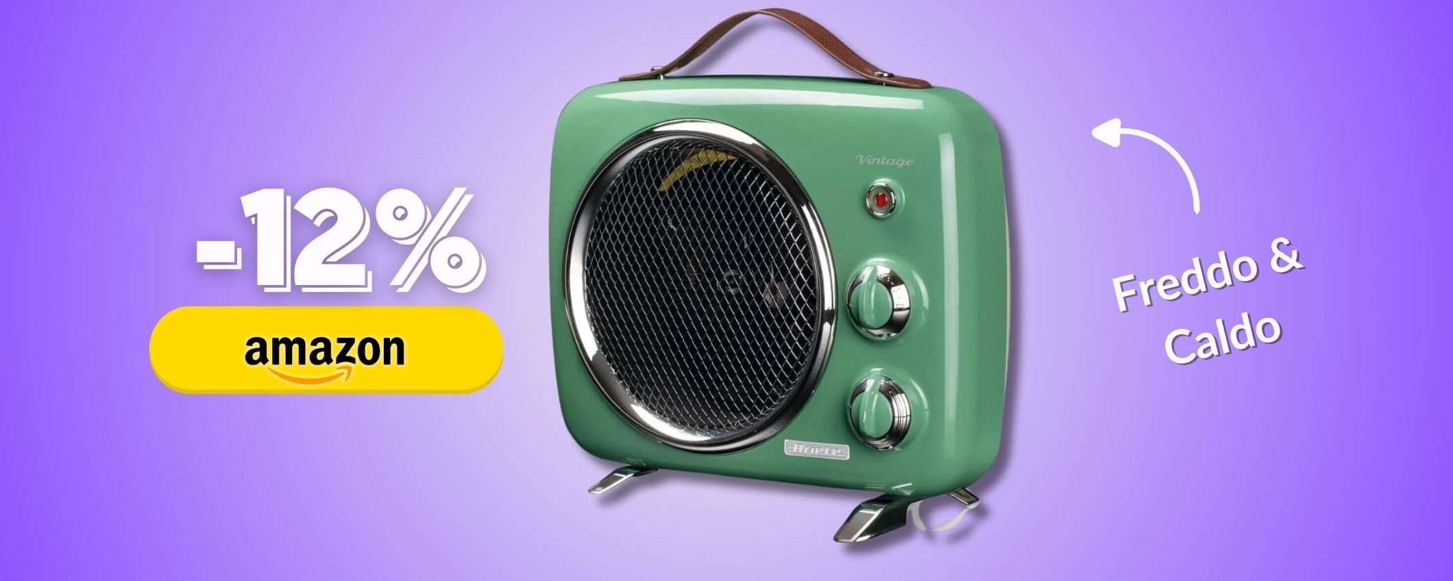 Termoventilatore 12 mesi DESIGN Vintage, facile da spostare: 2000W Termoventilatore 12 mesi DESIGN Vintage, facile da spostare: 2000W