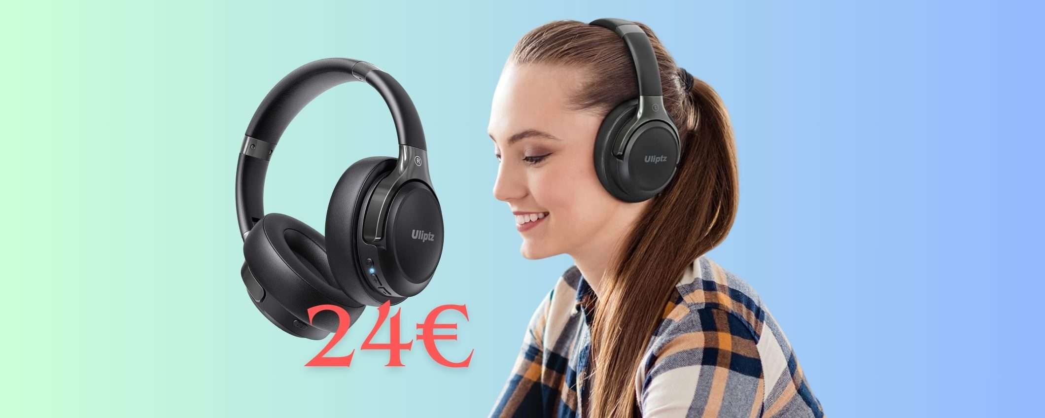 Cuffie Bluetooth con 65h di audio a soli 24€? Tutto possibile su Amazon Cuffie Bluetooth con 65h di audio a soli 24€? Tutto possibile su Amazon