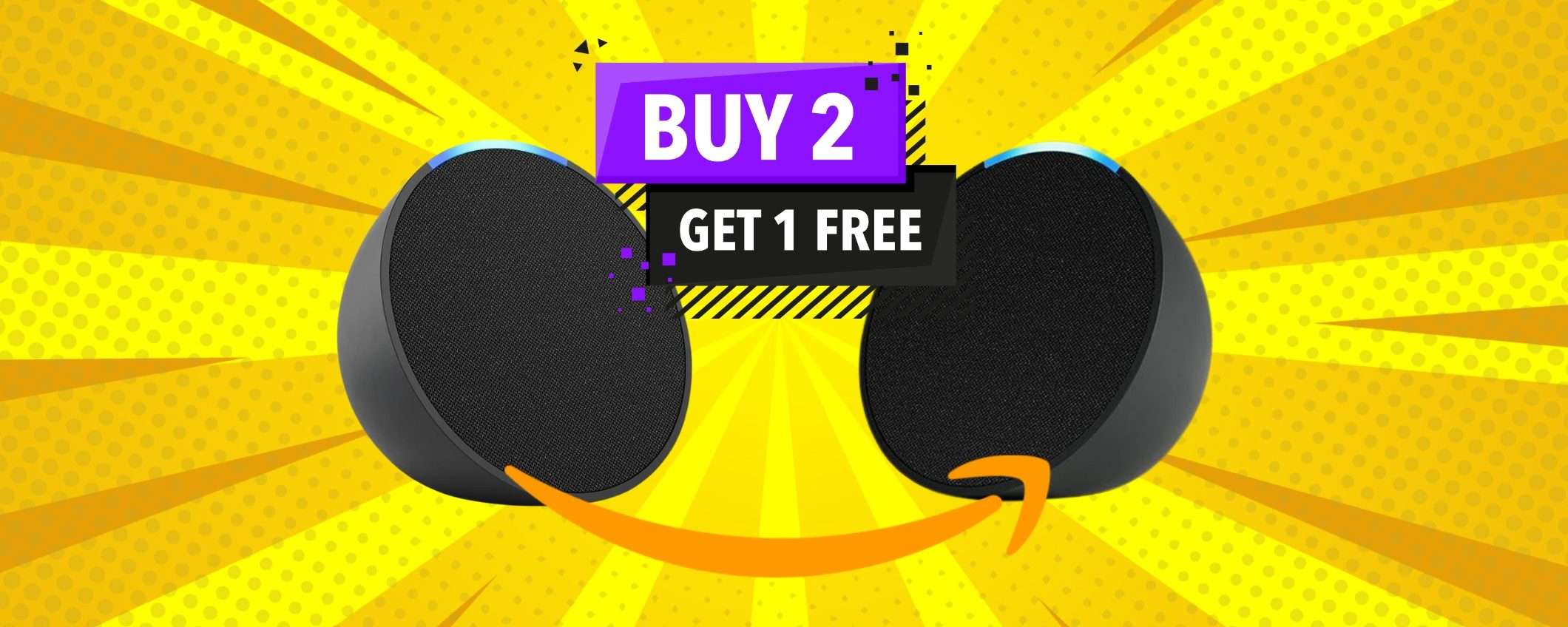 Echo Pop in offerta anticipata Black Friday: ne acquisti 2 e ne paghi 1 Echo Pop in offerta anticipata Black Friday: ne acquisti 2 e ne paghi 1