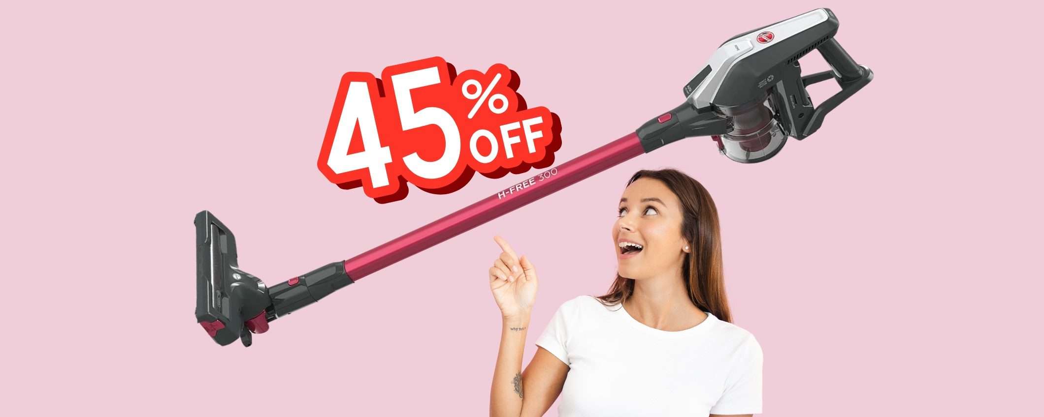Hoover H-FREE 300: una scopa elettrica straordinaria che aspira di tutto (-45%) Hoover H-FREE 300: una scopa elettrica straordinaria che aspira di tutto (-45%)
