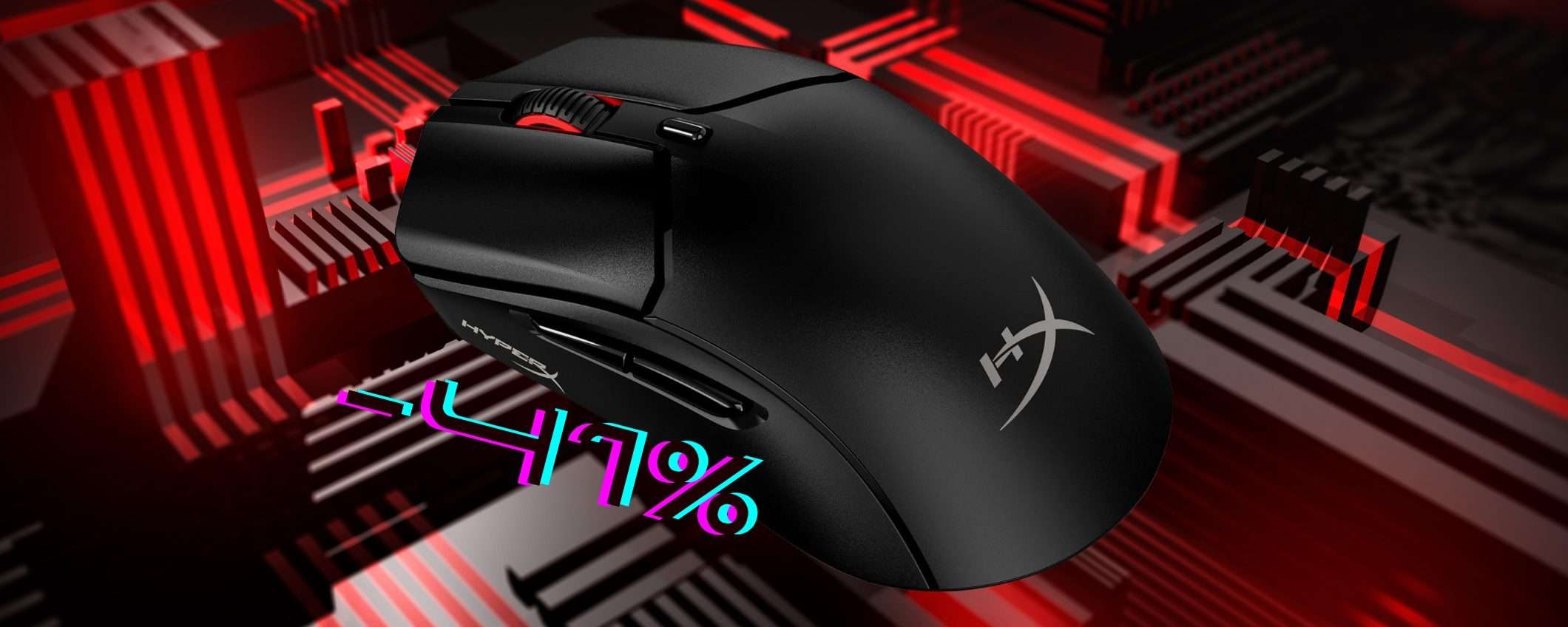 HyperX Pulsefire Haste: mouse gaming super preciso con autonomia da 100h HyperX Pulsefire Haste: mouse gaming super preciso con autonomia da 100h