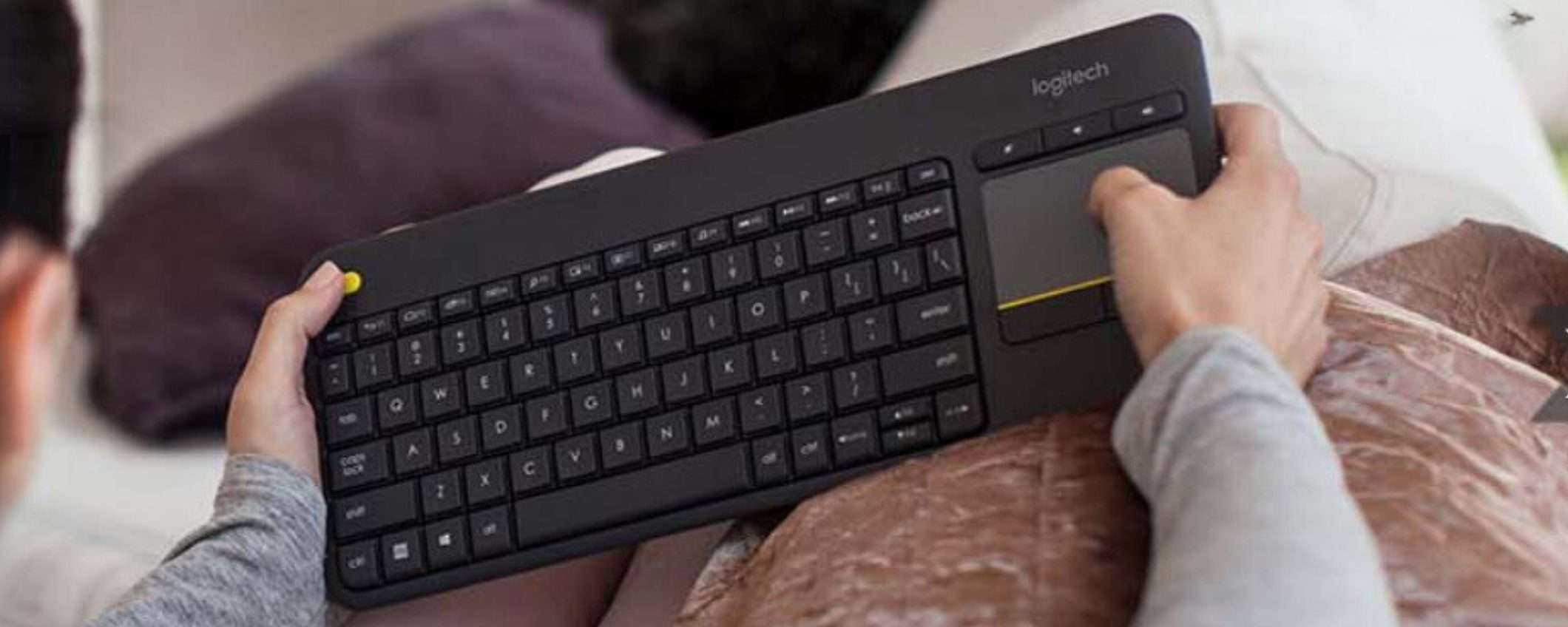 Logitech K400 Plus: tastiera wireless con touchpad integrato multipiattaforma Logitech K400 Plus: tastiera wireless con touchpad integrato multipiattaforma