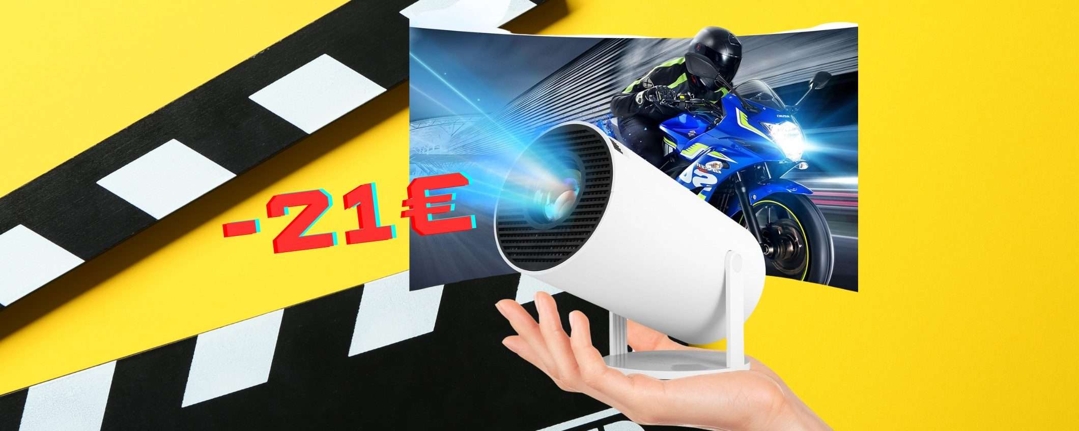 Mini proiettore WiFi 4K per avere il cinema nel salotto (doppio sconto) Mini proiettore WiFi 4K per avere il cinema nel salotto (doppio sconto)