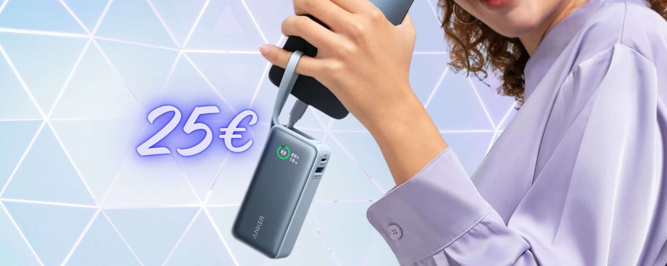 Nano Power Bank da 10000mAh con PD da 30W e cavo integrato (25€) Nano Power Bank da 10000mAh con PD da 30W e cavo integrato (25€)