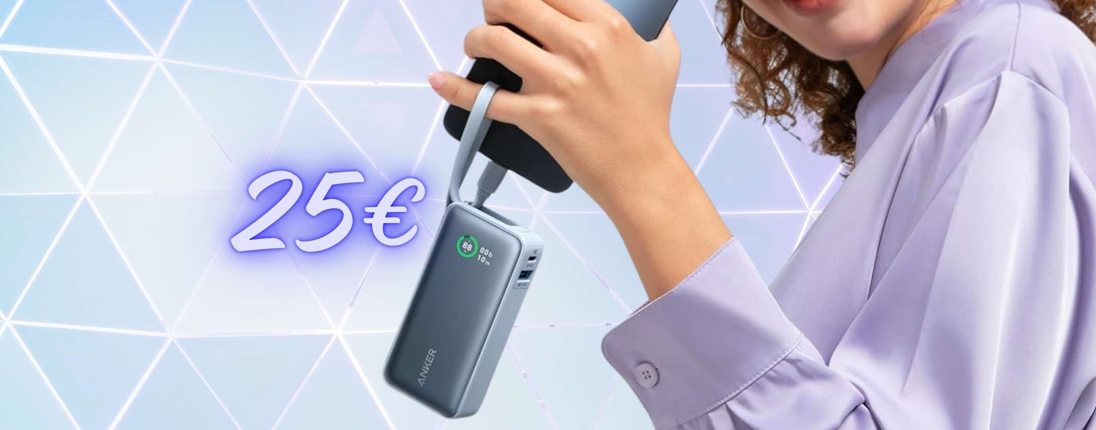 Power Bank Belkin 20.000 MAh Con Cavo USB-C Integrato, Ricarica Rapida 30W Per IPhone, Galaxy, IPad E MacBook Air