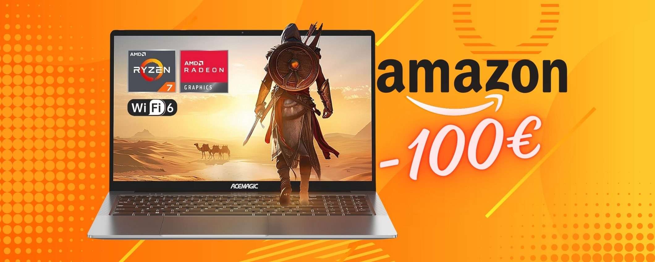 Notebook con AMD Ryzen 7, RAM 16GB e SSD 512GB oggi a 100€ in meno Notebook con AMD Ryzen 7, RAM 16GB e SSD 512GB oggi a 100€ in meno