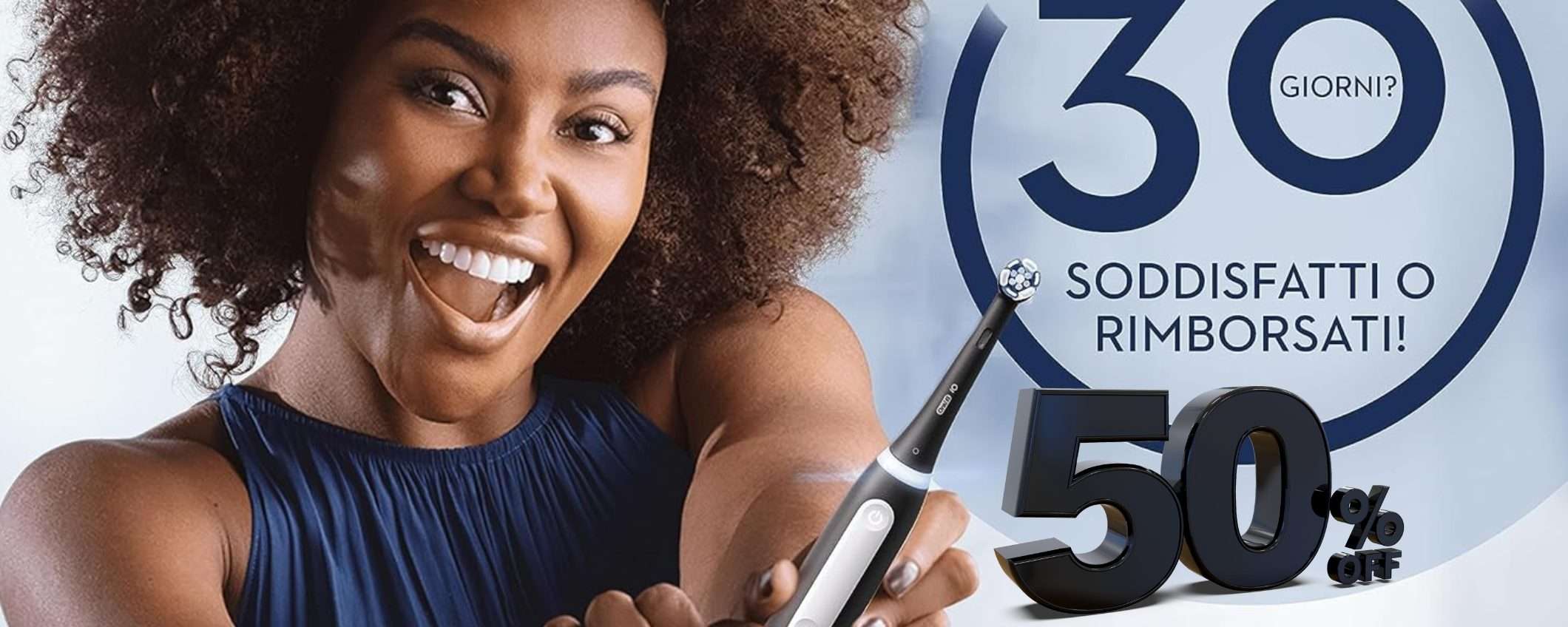Oral-B iO 3 con custodia da viaggio e testina di ricambio a metà prezzo Oral-B iO 3 con custodia da viaggio e testina di ricambio a metà prezzo