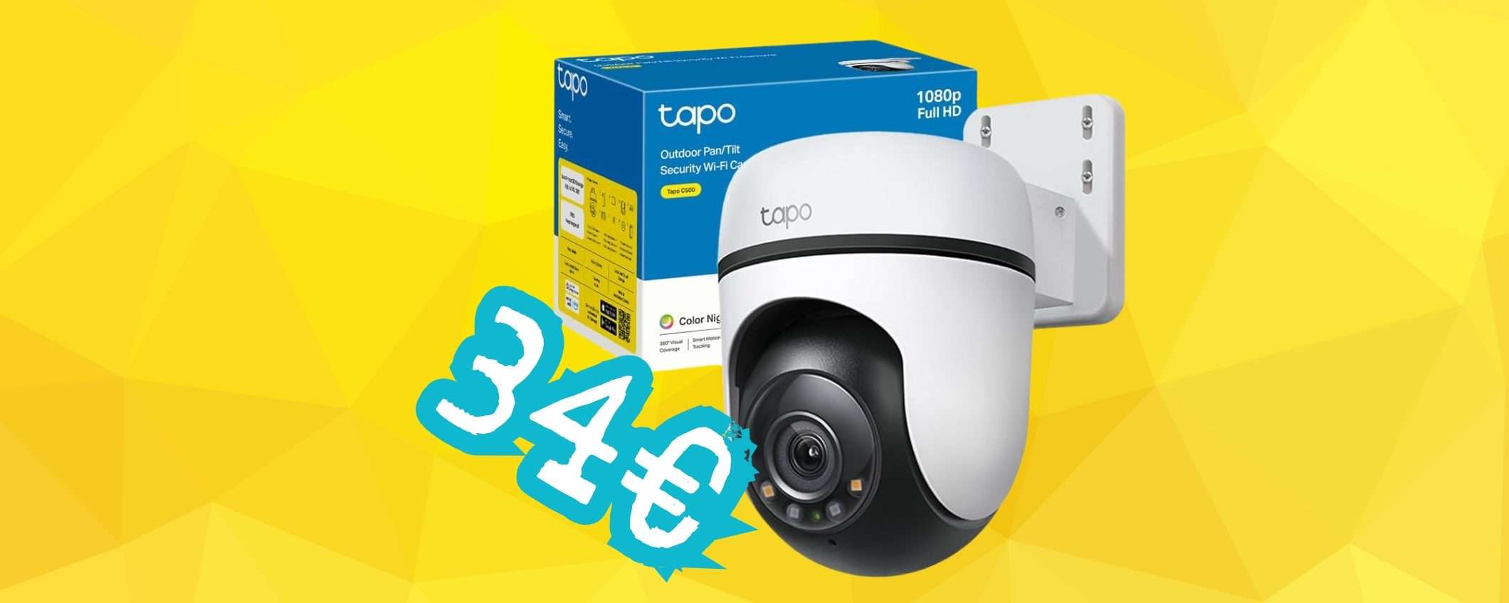 Prezzo tagliato del 42% sulla telecamera WiFi Tapo C500, ora tua a 34€ Prezzo tagliato del 42% sulla telecamera WiFi Tapo C500, ora tua a 34€
