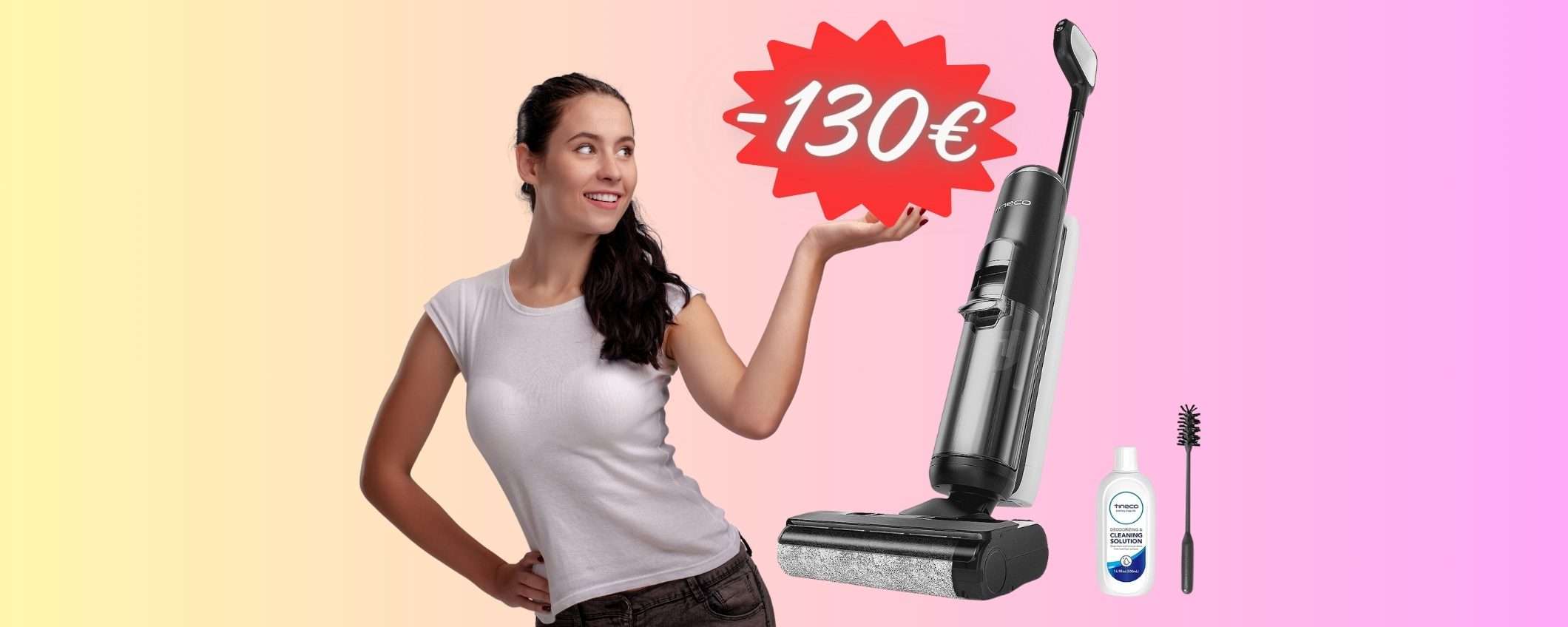 Tineco FLOOR ONE S5: aspira e lava i pavimenti in una passata (-130€) Tineco FLOOR ONE S5: aspira e lava i pavimenti in una passata (-130€)