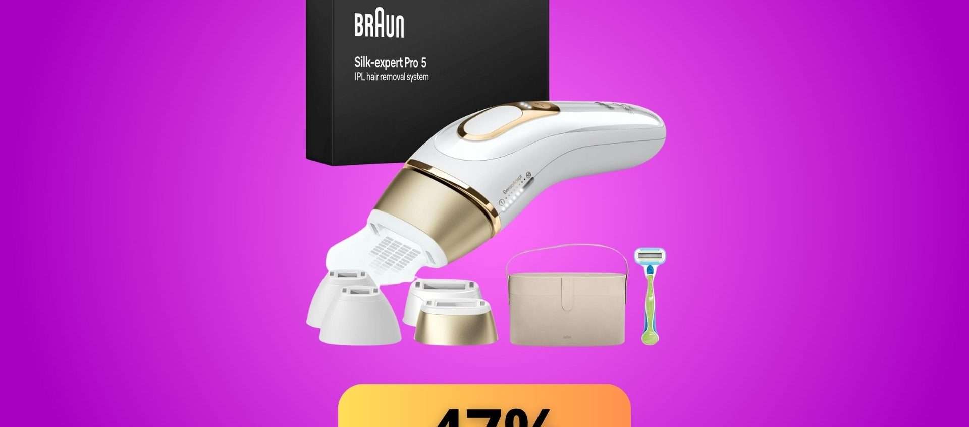 Epilatore Braun Silk Expert Pro 5, sconto magnifico: da 749 a soli 399 euro Epilatore Braun Silk Expert Pro 5, sconto magnifico: da 749 a soli 399 euro