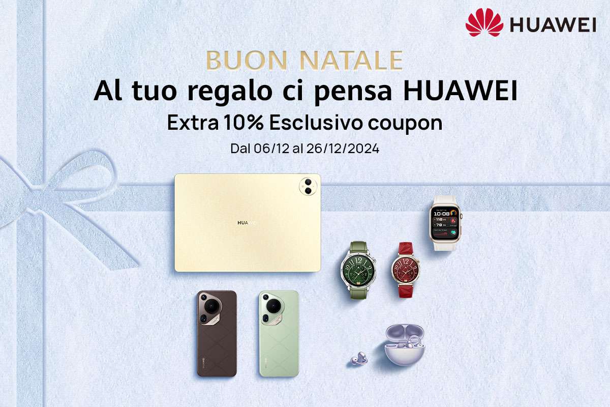HUAWEI Natale 2024: le offerte da non perdere per il tuo regalo di Natale tech! HUAWEI Natale 2024: le offerte da non perdere per il tuo regalo di Natale tech!
