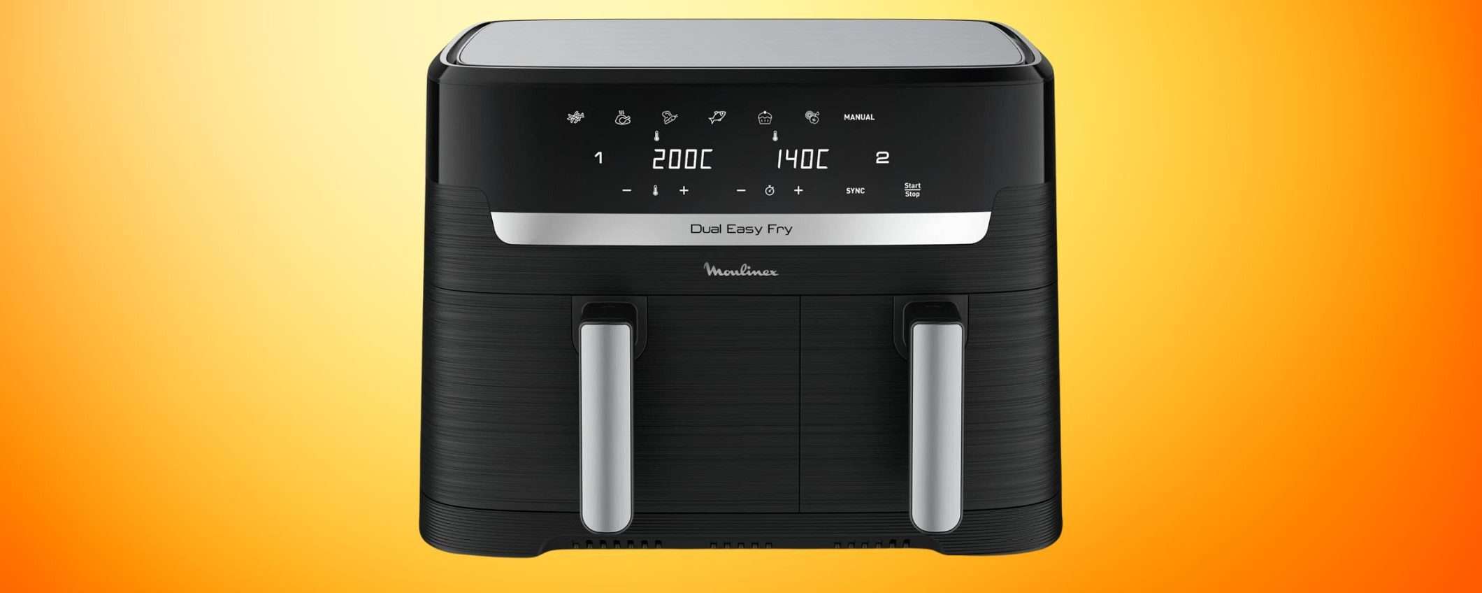 Friggitrice ad aria con DOPPIO CESTELLO: fantastico sconto a tempo su Amazon Friggitrice ad aria con DOPPIO CESTELLO: fantastico sconto a tempo su Amazon