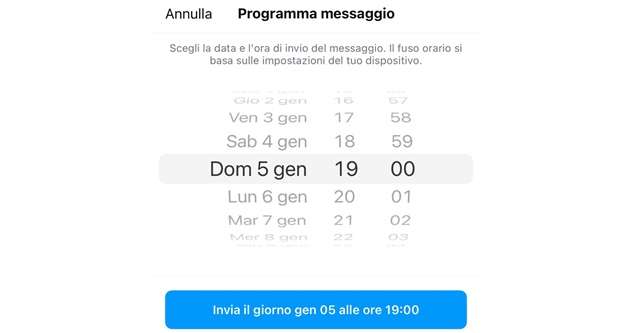 Come programmare un messaggio su Instagram