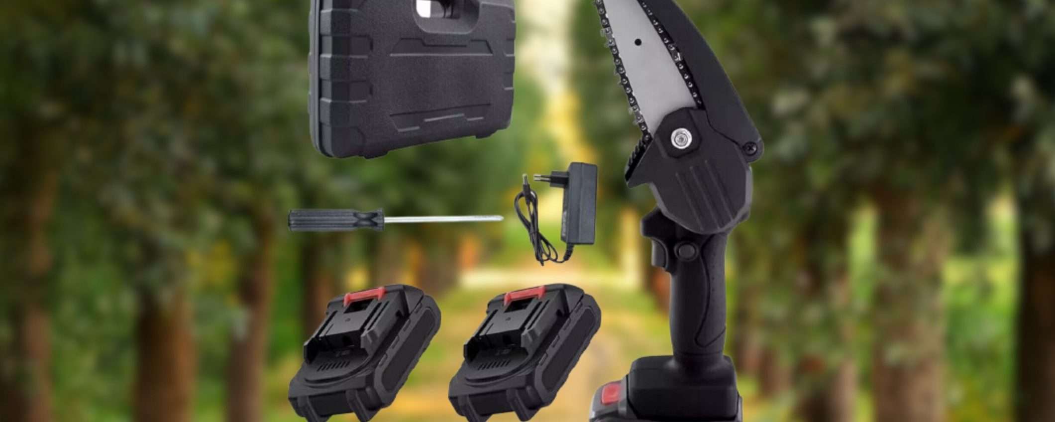 Kit potatura 2 in 1 a prezzo SHOCK: motosega, forbici e 2 batterie a 89€ Kit potatura 2 in 1 a prezzo SHOCK: motosega, forbici e 2 batterie a 89€