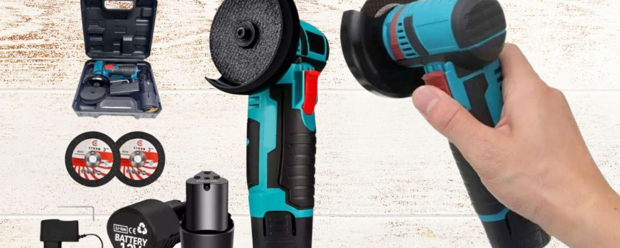 Mini flex con due batterie, accessori e custodia: prezzo PAZZESCO (27€) Mini flex con due batterie, accessori e custodia: prezzo PAZZESCO (27€)