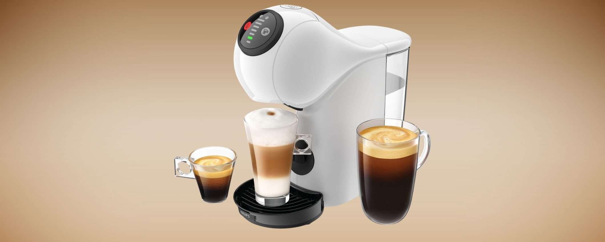 Nescafé Dolce Gusto Krups Genio S: sconto del 36% e 30 euro di capsule omaggio Nescafé Dolce Gusto Krups Genio S: sconto del 36% e 30 euro di capsule omaggio