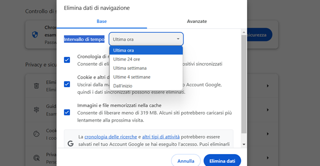 Come cancellare la cache di Facebook dal browser