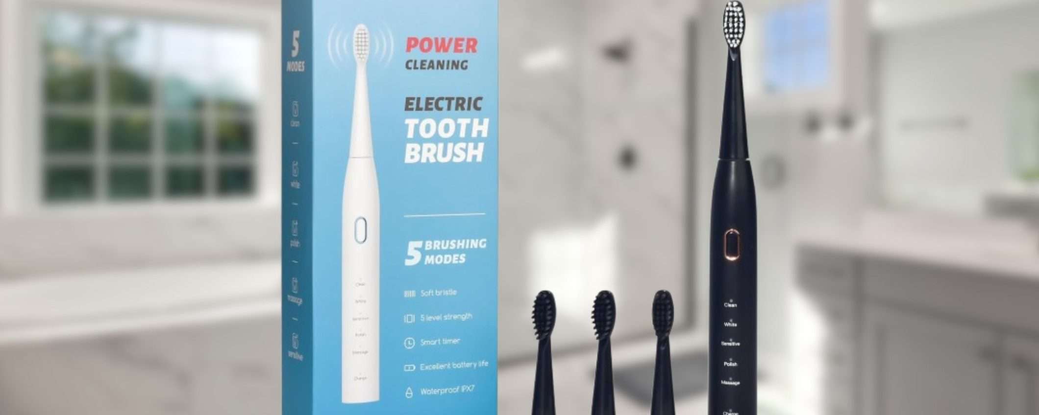 Spazzolino elettrico a 7,99€ con batteria ricaricabile e 4 testine GRATIS Spazzolino elettrico a 7,99€ con batteria ricaricabile e 4 testine GRATIS