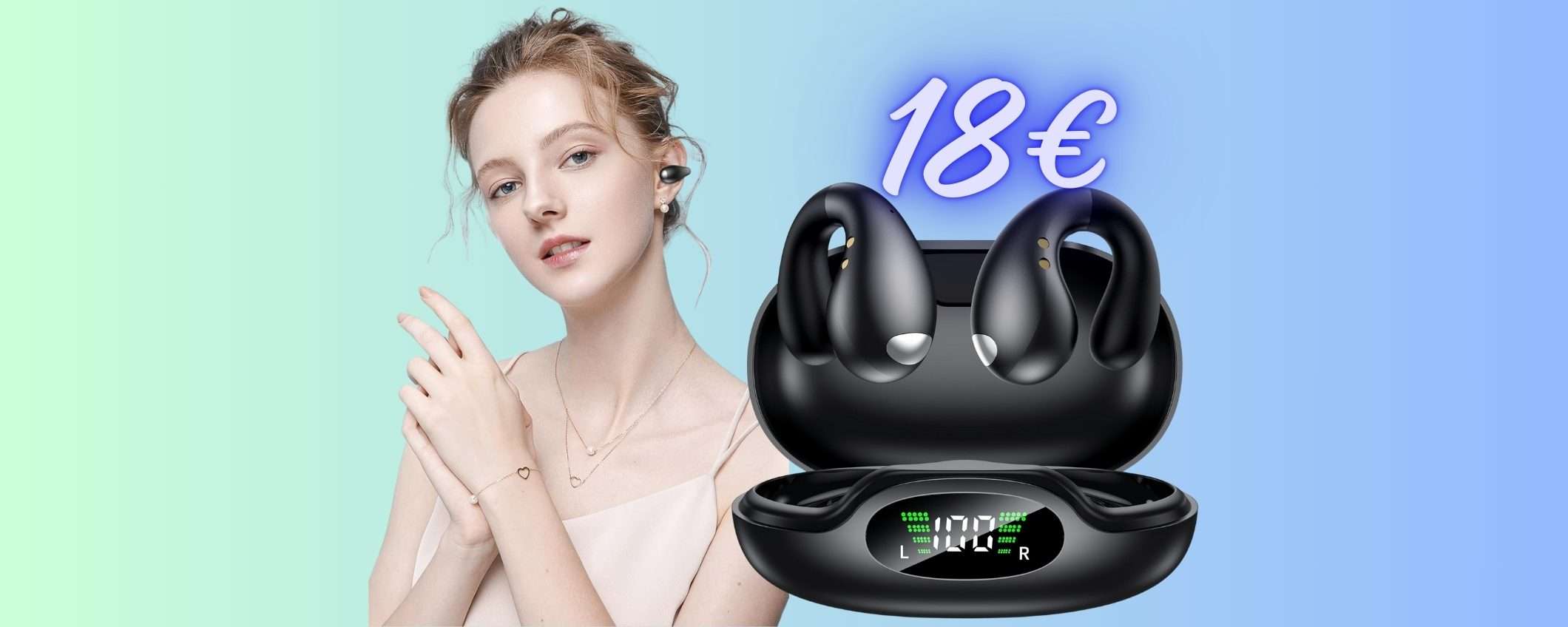 Auricolari wireless con clip per essere più stabili, perfetti per lo sport (18€) Auricolari wireless con clip per essere più stabili, perfetti per lo sport (18€)