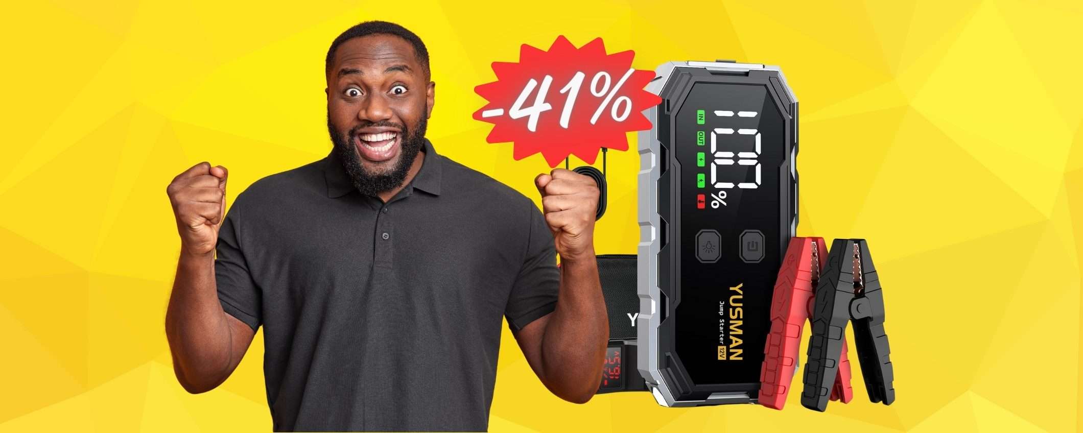 Batteria a terra? Nessun problema se hai questo Booster di emergenza (-41%) Batteria a terra? Nessun problema se hai questo Booster di emergenza (-41%)
