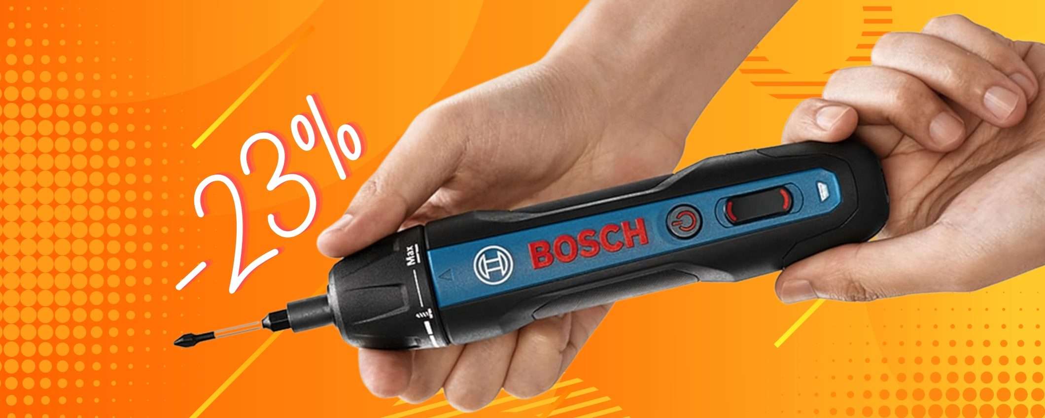 Bosch: avvitatore a batteria professionale con cassettina e accessori (-23%) Bosch: avvitatore a batteria professionale con cassettina e accessori (-23%)