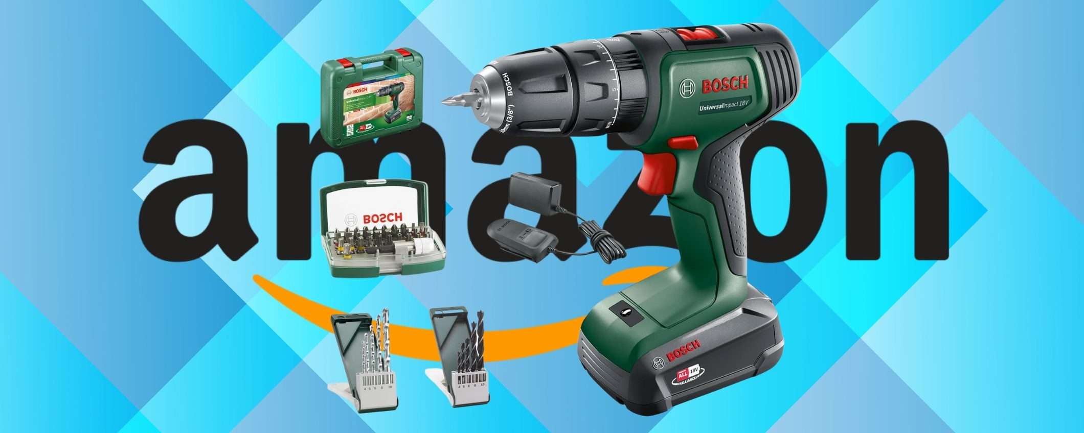 Bosch: trapano avvitatore a batteria con valigetta e accessori a un prezzaccio Bosch: trapano avvitatore a batteria con valigetta e accessori a un prezzaccio