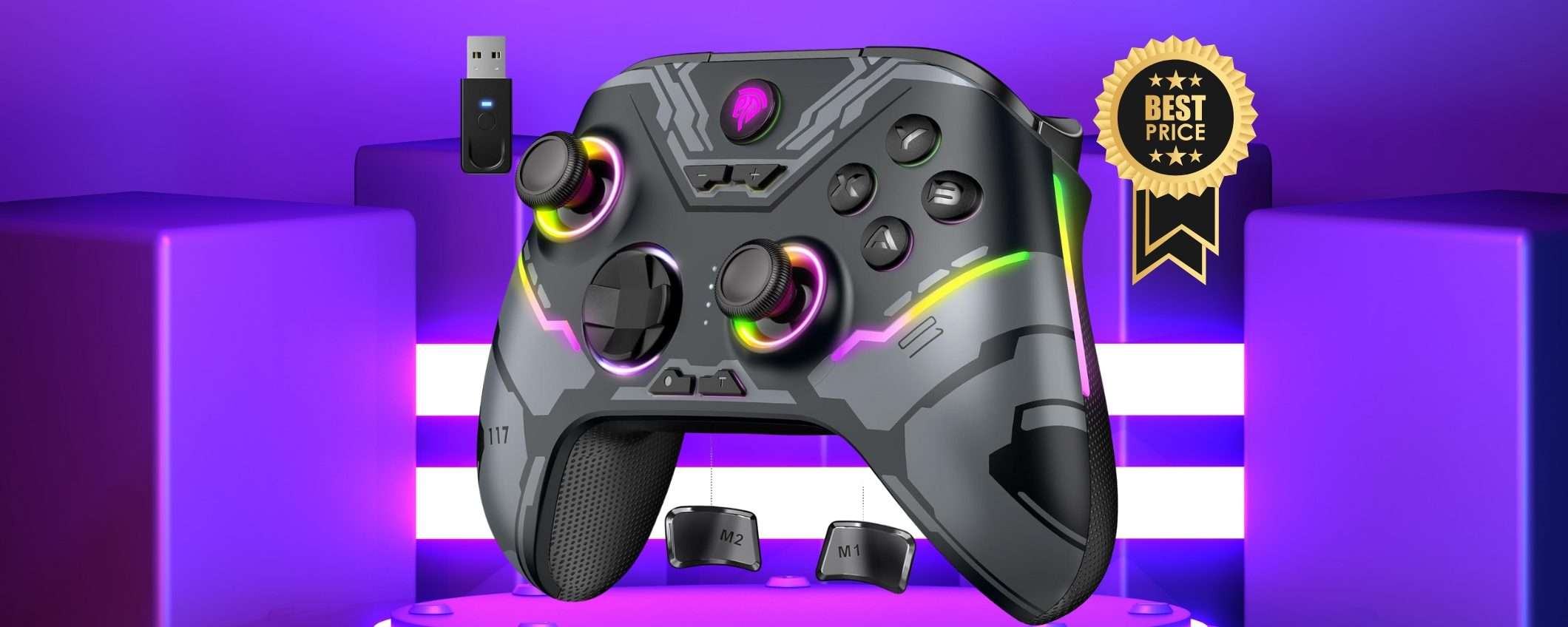 Controller wireless per PC, smartphone, tablet e Switch tuo a soli 28€ Controller wireless per PC, smartphone, tablet e Switch tuo a soli 28€