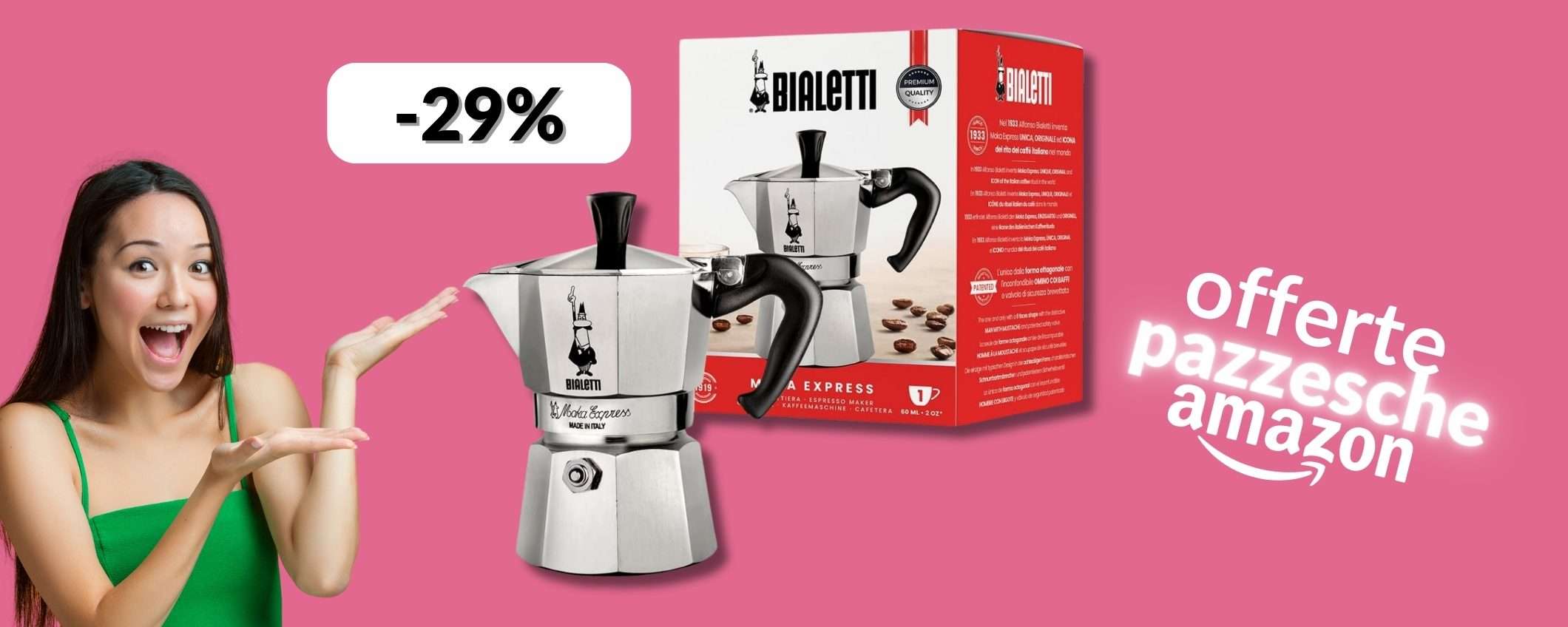 L'imbattibile Moka Bialetti in promo: caffè perfetto e Express (-29%) L'imbattibile Moka Bialetti in promo: caffè perfetto e Express (-29%)