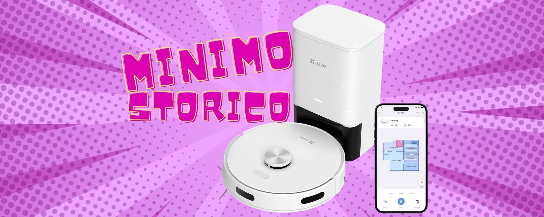 EZVIZ: robot aspirapolvere/lavapavimenti con base di svuotamento (-81€) EZVIZ: robot aspirapolvere/lavapavimenti con base di svuotamento (-81€)