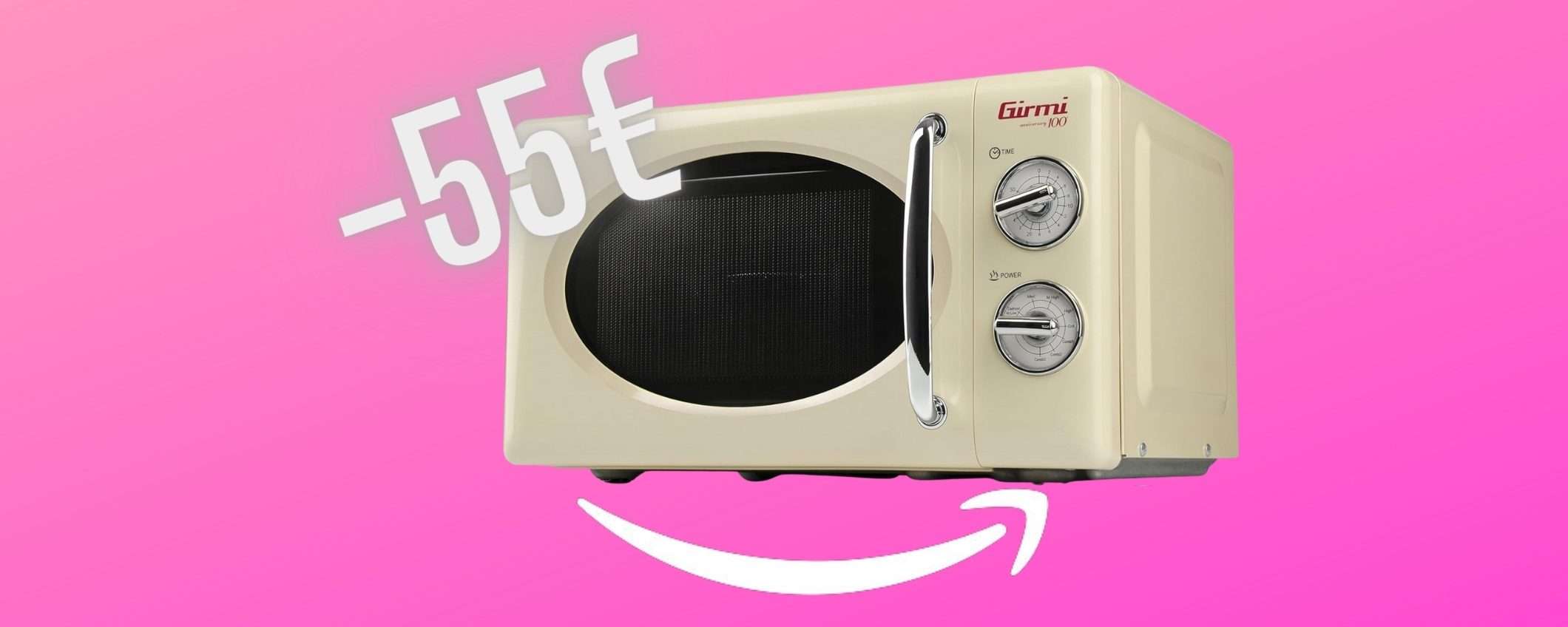 Girmi FM21: forno microonde vintage da 20L e 800W in super sconto Girmi FM21: forno microonde vintage da 20L e 800W in super sconto