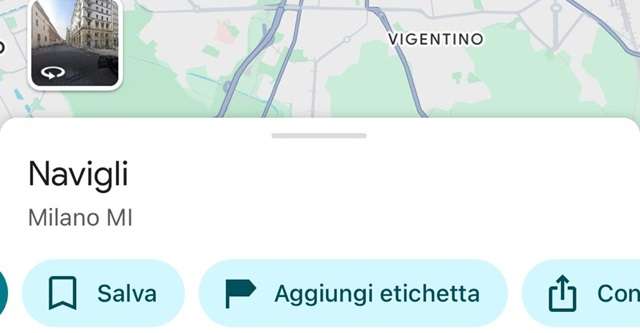 Come funziona l’etichetta di una posizione su Google Maps