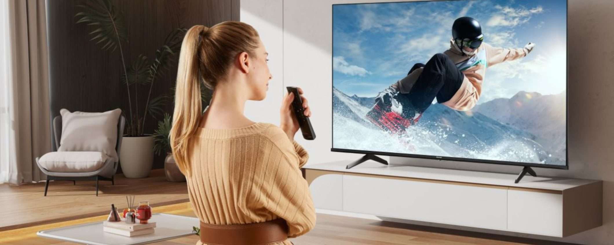 La smart TV Hisense QLED 4K da 43 La smart TV Hisense QLED 4K da 43