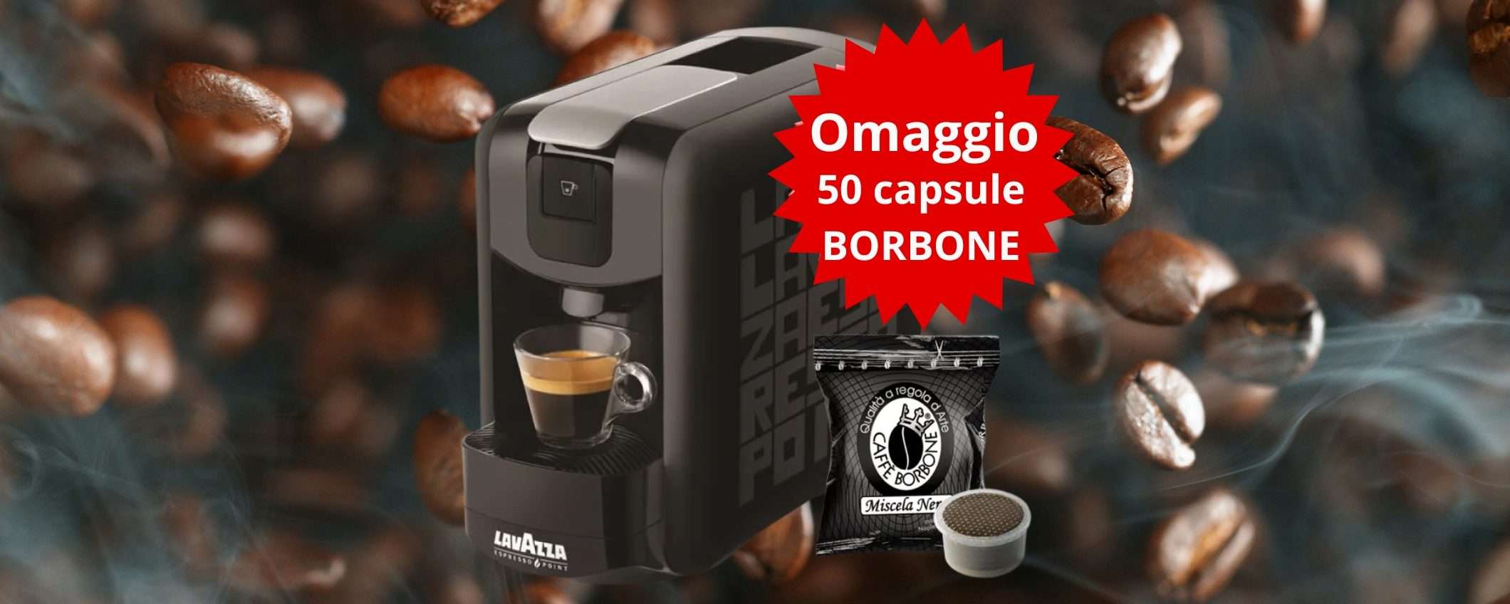 Lavazza EP Mini con omaggio di 50 capsule BORBONE a super prezzo Lavazza EP Mini con omaggio di 50 capsule BORBONE a super prezzo