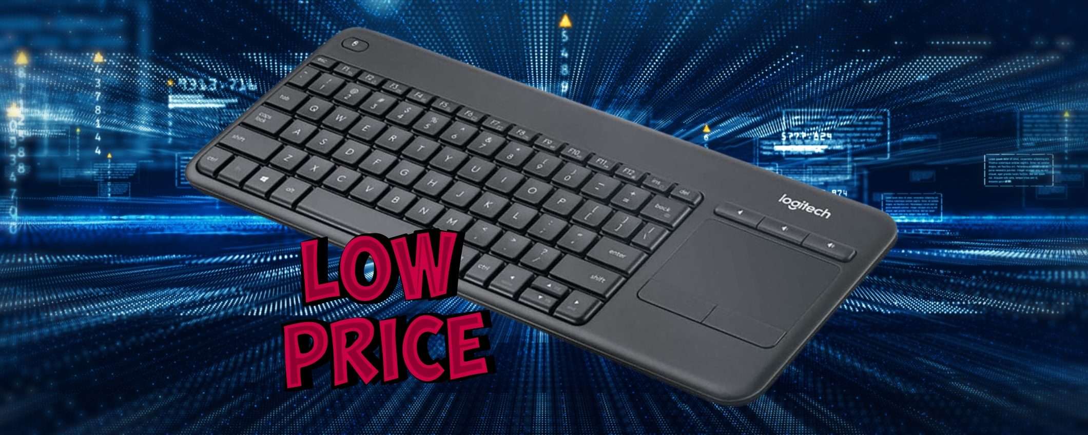 Logitech K400 Plus: tastiera wireless con mouse touch integrato a soli 41€ Logitech K400 Plus: tastiera wireless con mouse touch integrato a soli 41€