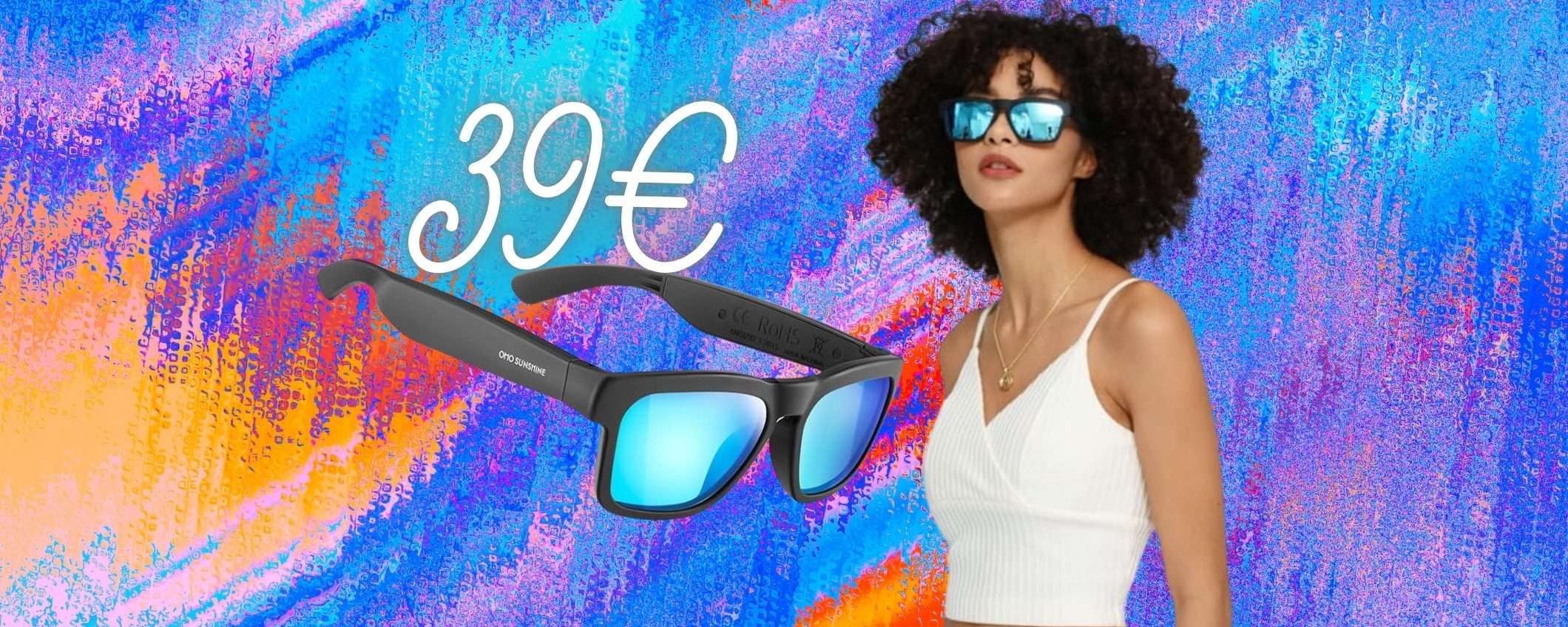 Occhiali da sole Bluetooth per musica e chiamate senza gli auricolari Occhiali da sole Bluetooth per musica e chiamate senza gli auricolari