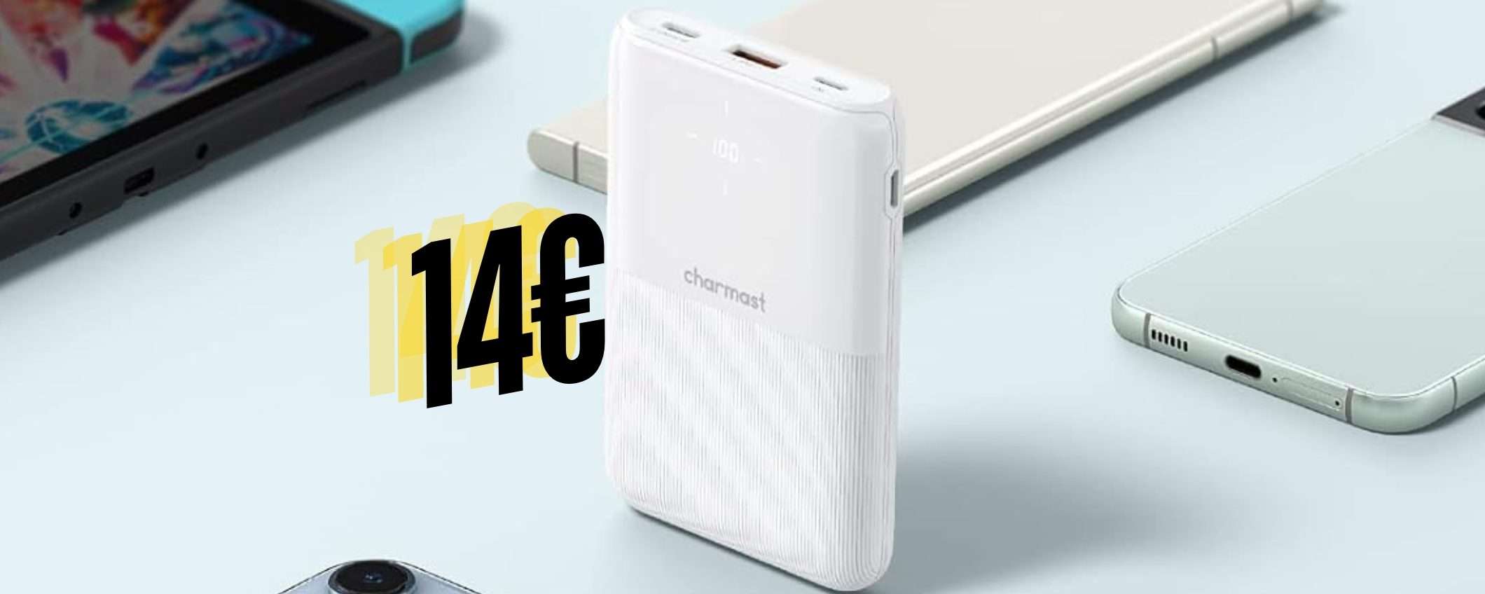 Power Bank da 10000mAh ultra sottile e leggero con 3 uscite (14€) Power Bank da 10000mAh ultra sottile e leggero con 3 uscite (14€)