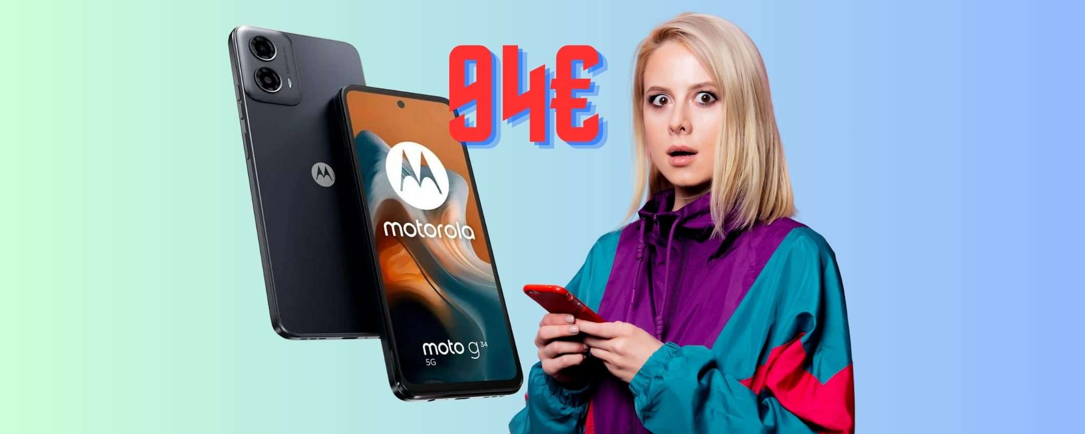 Prezzo fuori di testa su eBay per Motorola Moto G34 5G da 128GB (94€) Prezzo fuori di testa su eBay per Motorola Moto G34 5G da 128GB (94€)