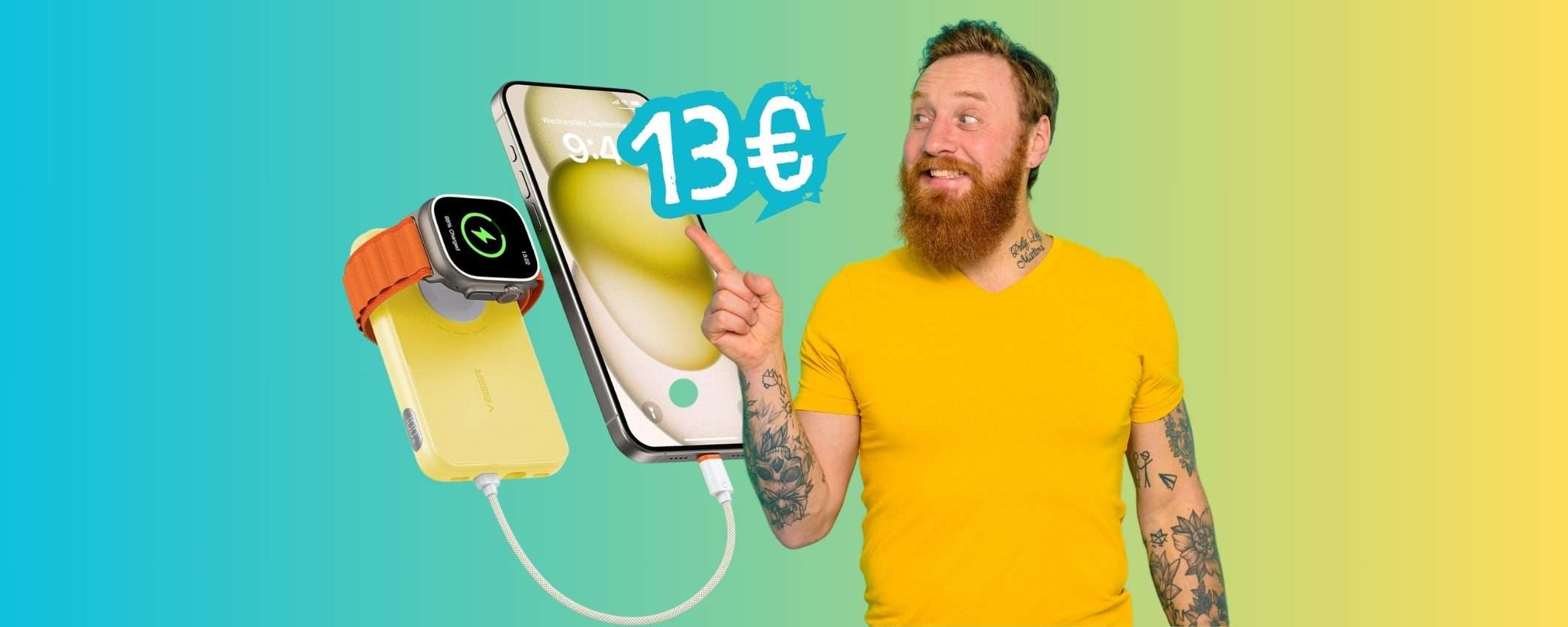 Ricarica velocemente di tutto con questo Power Bank da 10000mAh a soli 13€