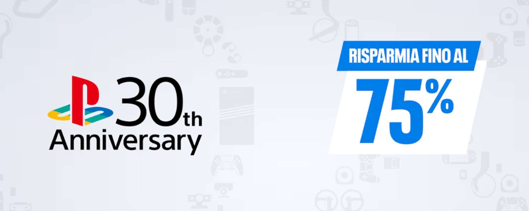 PlayStation compie 30 anni: promo e sconti fino al 75% su oltre 3.700 titoli PlayStation compie 30 anni: promo e sconti fino al 75% su oltre 3.700 titoli