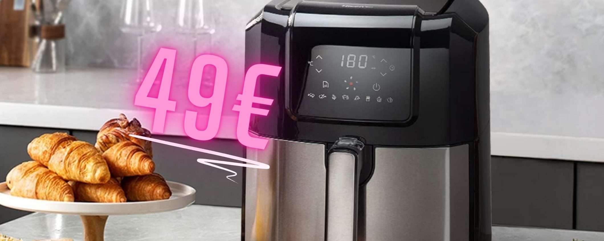 Solo 49€ per la friggitrice ad aria Hisense da 6,3L e fai un upgrade in cucina Solo 49€ per la friggitrice ad aria Hisense da 6,3L e fai un upgrade in cucina