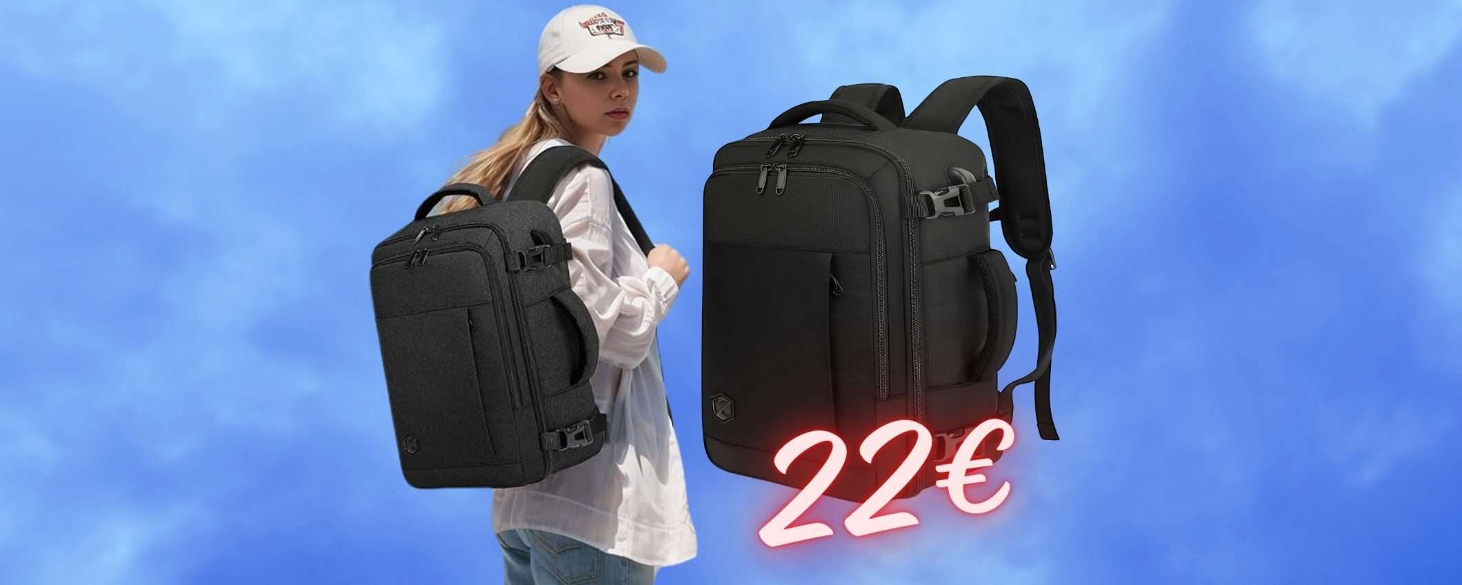 Zaino per viaggi aerei veramente low cost (non paghi il bagaglio) a soli 22€ Zaino per viaggi aerei veramente low cost (non paghi il bagaglio) a soli 22€