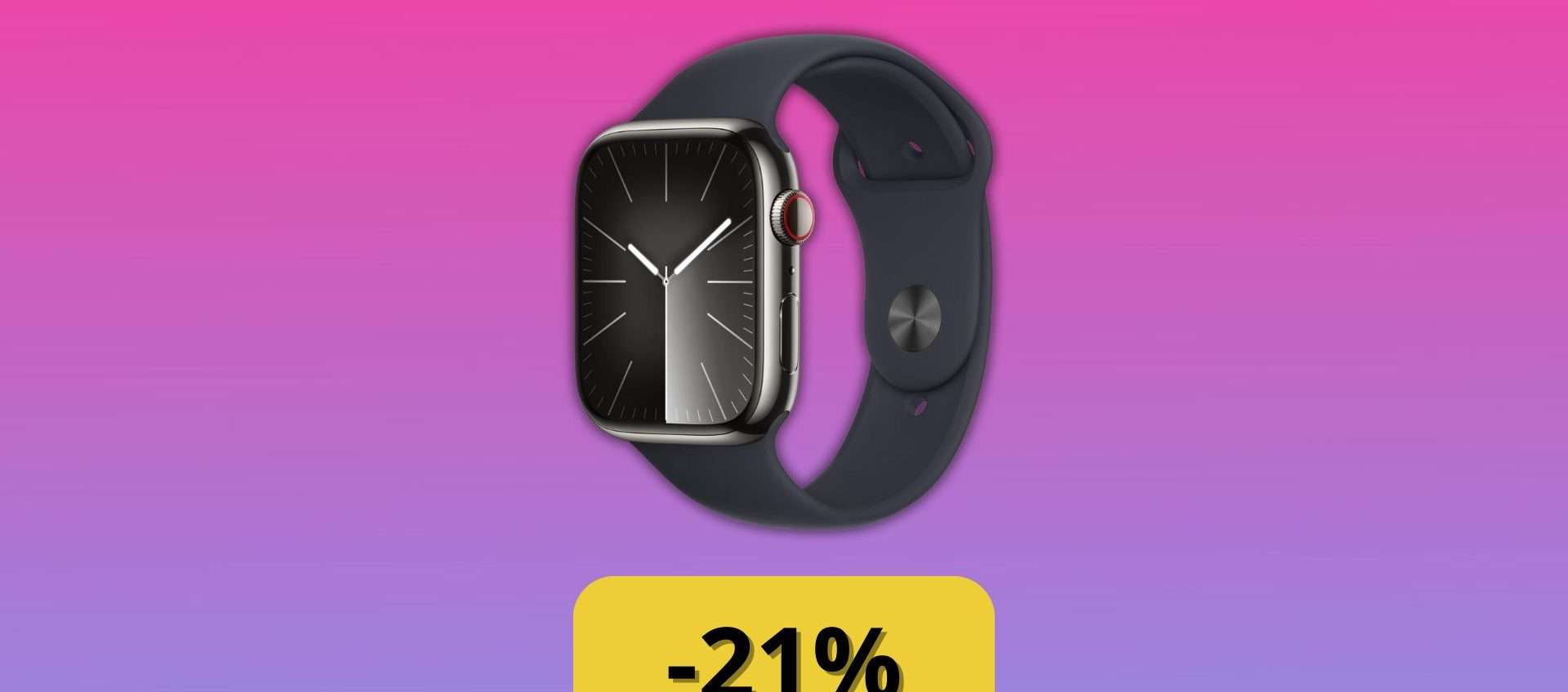 Apple Watch Series 9 (GPS + Cellular): oggi è tuo con il 21% di sconto Apple Watch Series 9 (GPS + Cellular): oggi è tuo con il 21% di sconto