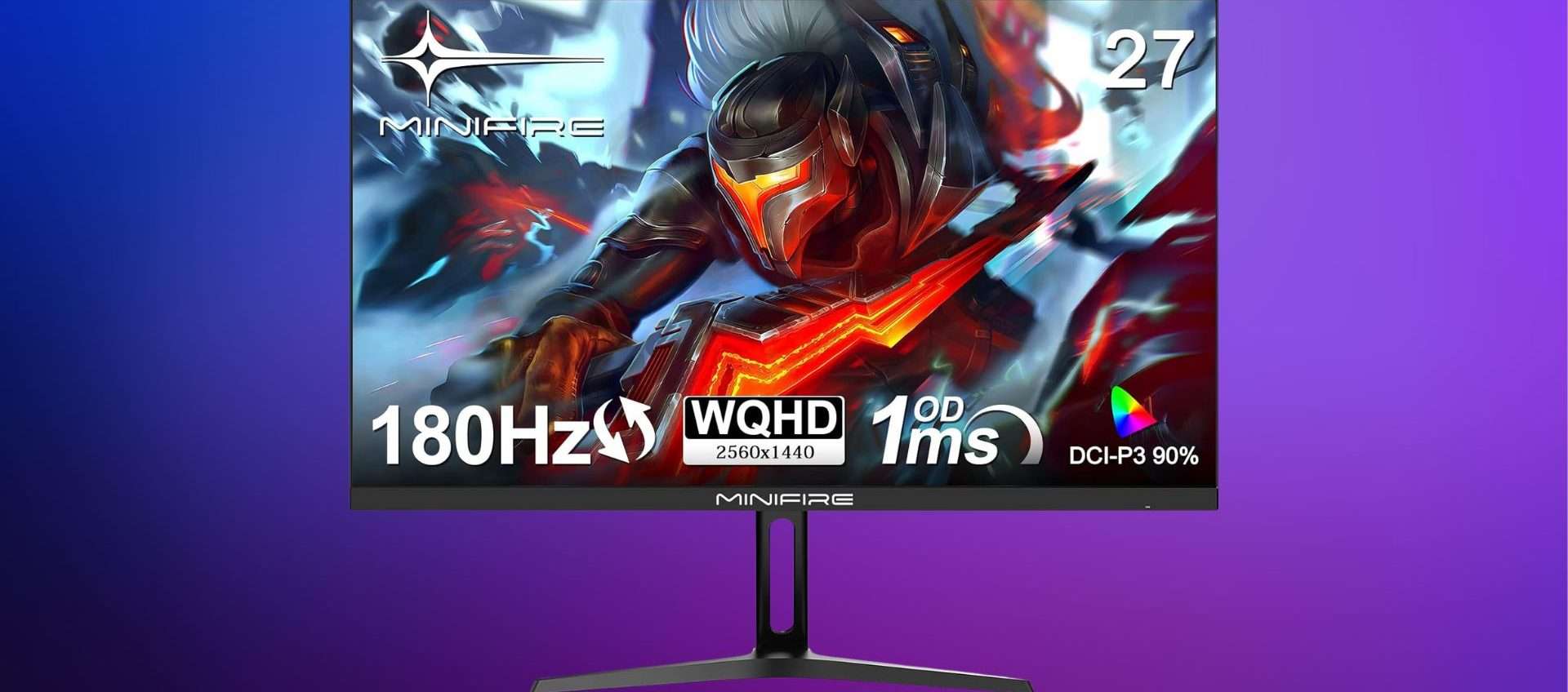 Monitor Gaming da 27 pollici WQHD 2K in super offerta: risparmia con il coupon Monitor Gaming da 27 pollici WQHD 2K in super offerta: risparmia con il coupon