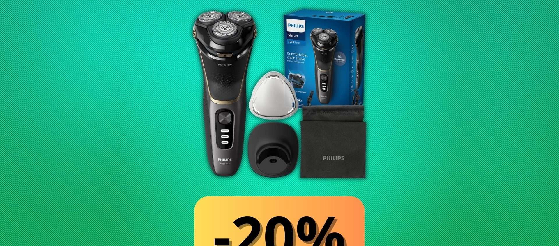 Sconto del 43% sul Philips serie 3000: rasatura perfetta, prezzo in picchiata Sconto del 43% sul Philips serie 3000: rasatura perfetta, prezzo in picchiata