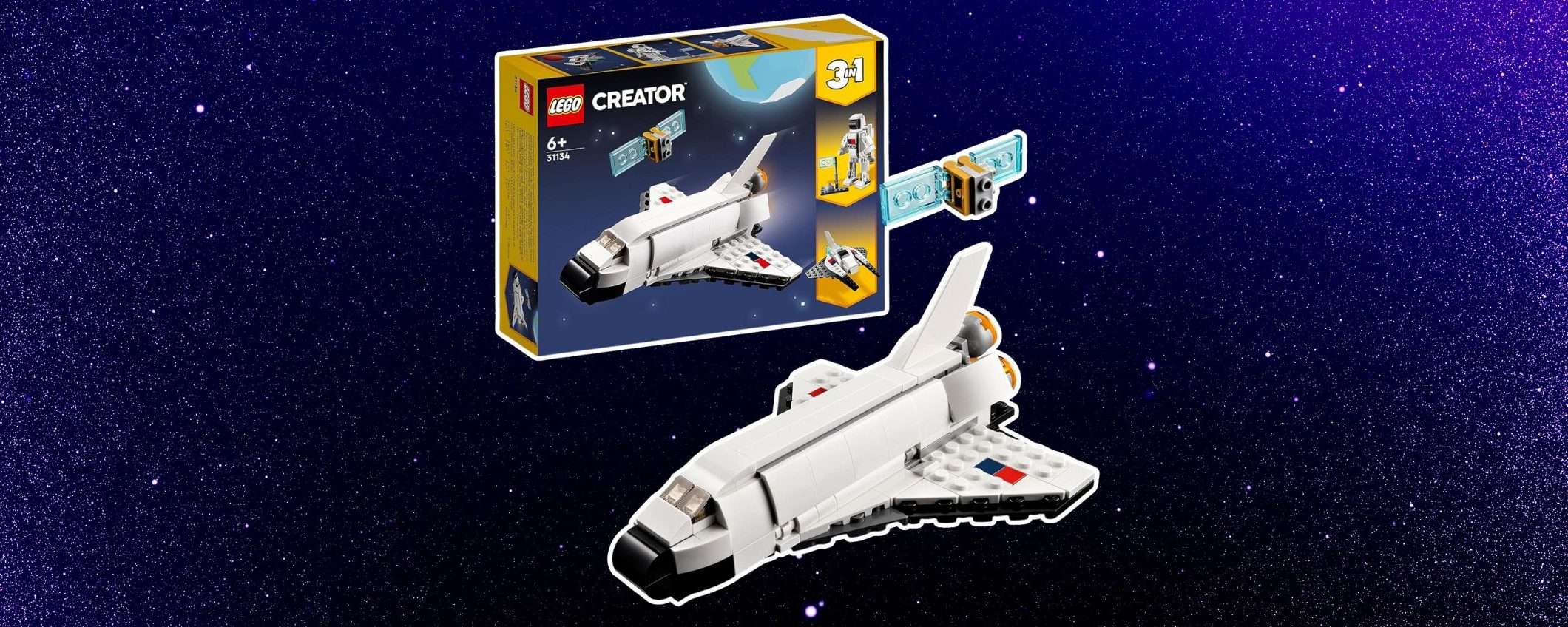Lo shuttle LEGO 3-in-1 costa ancora meno col doppio sconto Amazon Lo shuttle LEGO 3-in-1 costa ancora meno col doppio sconto Amazon